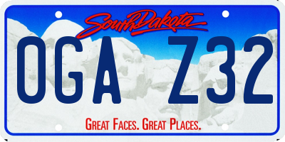 SD license plate 0GAZ32