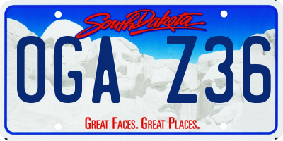 SD license plate 0GAZ36