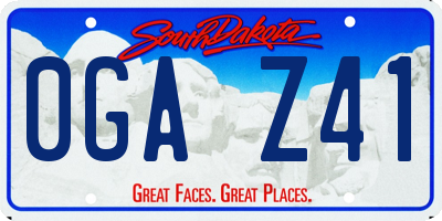SD license plate 0GAZ41