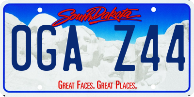 SD license plate 0GAZ44