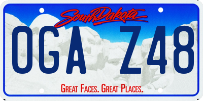 SD license plate 0GAZ48