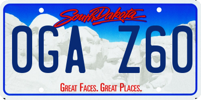 SD license plate 0GAZ60