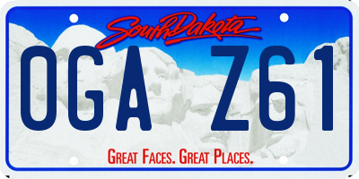 SD license plate 0GAZ61