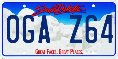 SD license plate 0GAZ64
