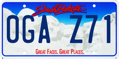 SD license plate 0GAZ71