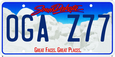 SD license plate 0GAZ77