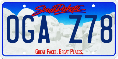 SD license plate 0GAZ78