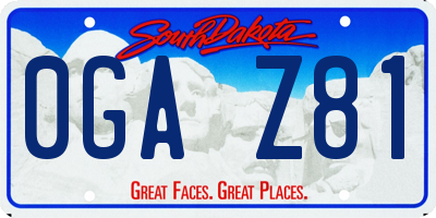 SD license plate 0GAZ81