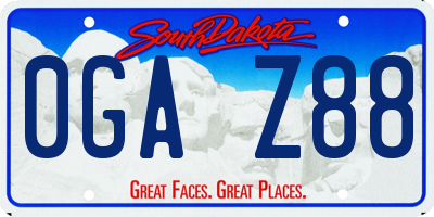 SD license plate 0GAZ88