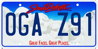 SD license plate 0GAZ91