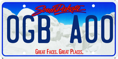 SD license plate 0GBA00