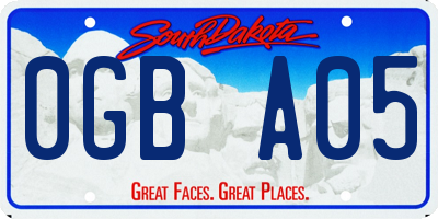 SD license plate 0GBA05
