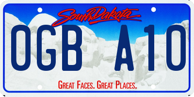 SD license plate 0GBA10