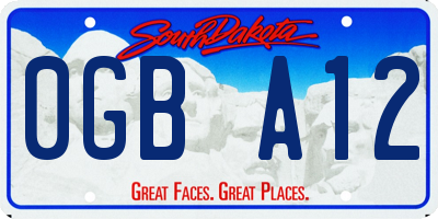 SD license plate 0GBA12