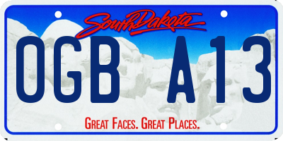 SD license plate 0GBA13