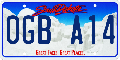 SD license plate 0GBA14