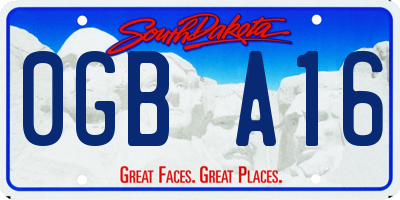 SD license plate 0GBA16