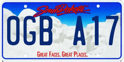 SD license plate 0GBA17