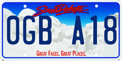 SD license plate 0GBA18