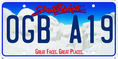 SD license plate 0GBA19