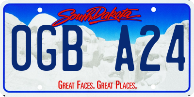 SD license plate 0GBA24