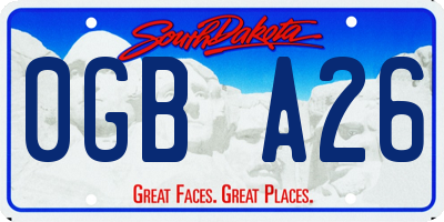 SD license plate 0GBA26