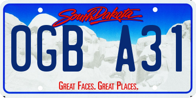 SD license plate 0GBA31