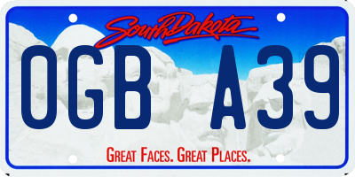 SD license plate 0GBA39