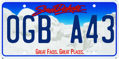 SD license plate 0GBA43