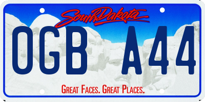 SD license plate 0GBA44