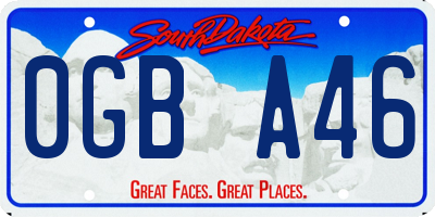 SD license plate 0GBA46