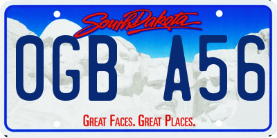 SD license plate 0GBA56