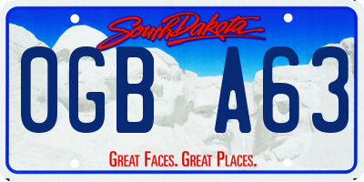 SD license plate 0GBA63