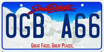 SD license plate 0GBA66