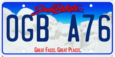 SD license plate 0GBA76