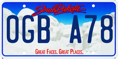 SD license plate 0GBA78