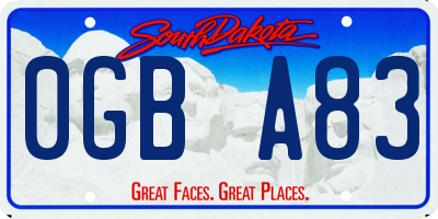 SD license plate 0GBA83
