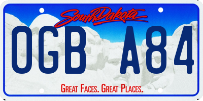 SD license plate 0GBA84