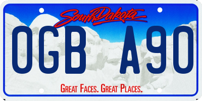 SD license plate 0GBA90