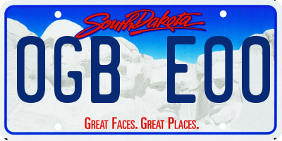 SD license plate 0GBE00