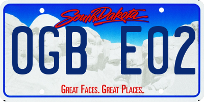 SD license plate 0GBE02