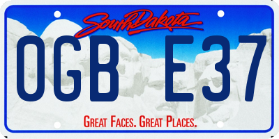 SD license plate 0GBE37