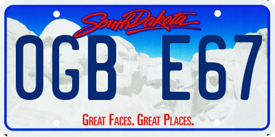 SD license plate 0GBE67