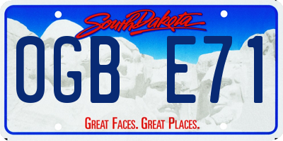 SD license plate 0GBE71