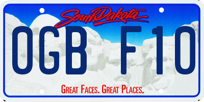 SD license plate 0GBF10