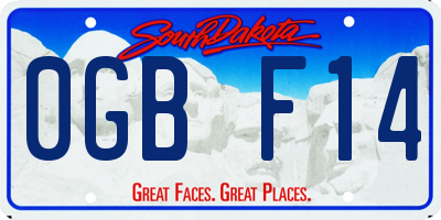 SD license plate 0GBF14