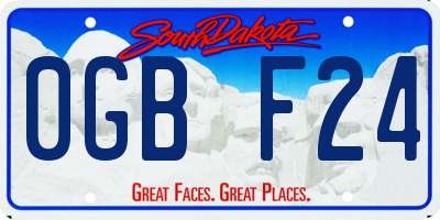 SD license plate 0GBF24