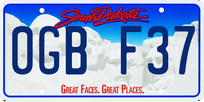 SD license plate 0GBF37