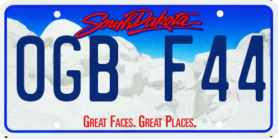 SD license plate 0GBF44