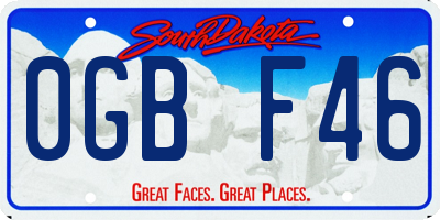 SD license plate 0GBF46